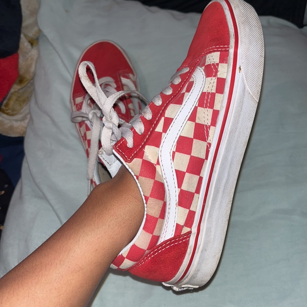 Red chequered vans